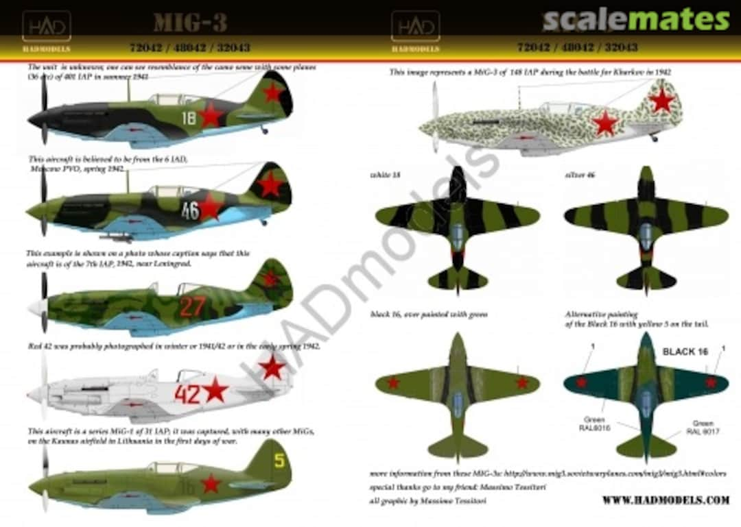 Boxart MiG-3 48042 HungAeroDecals