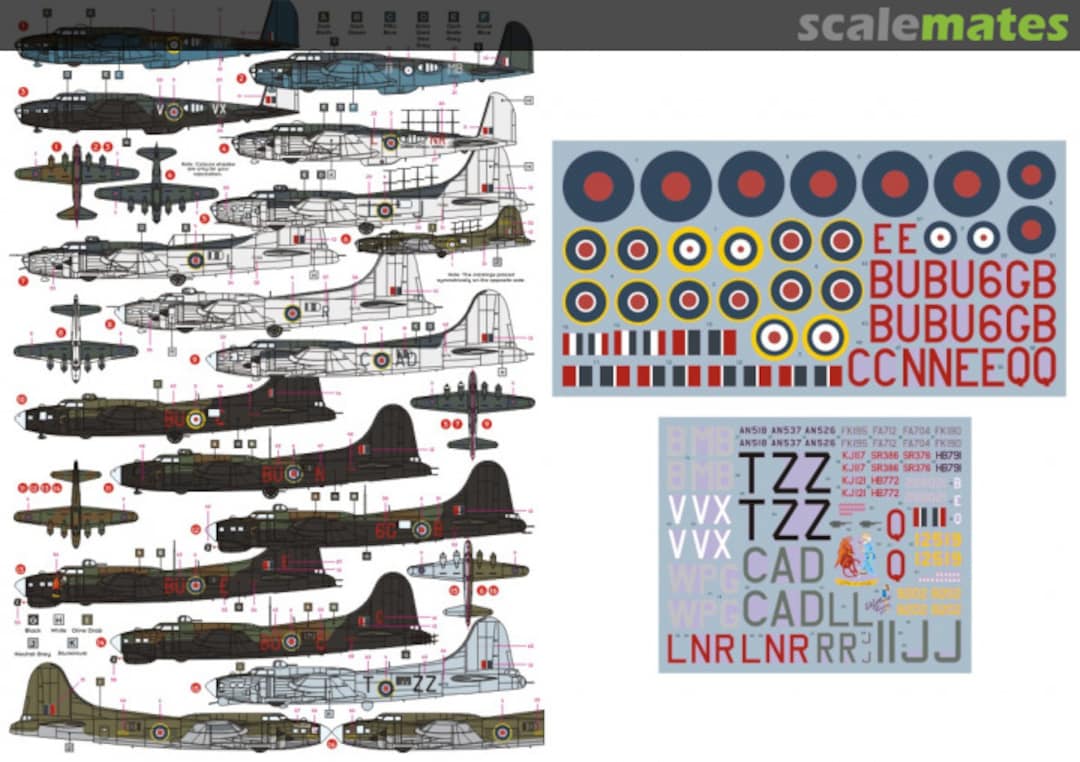 Contents B-17 Flying Fortress 72015 DK Decals