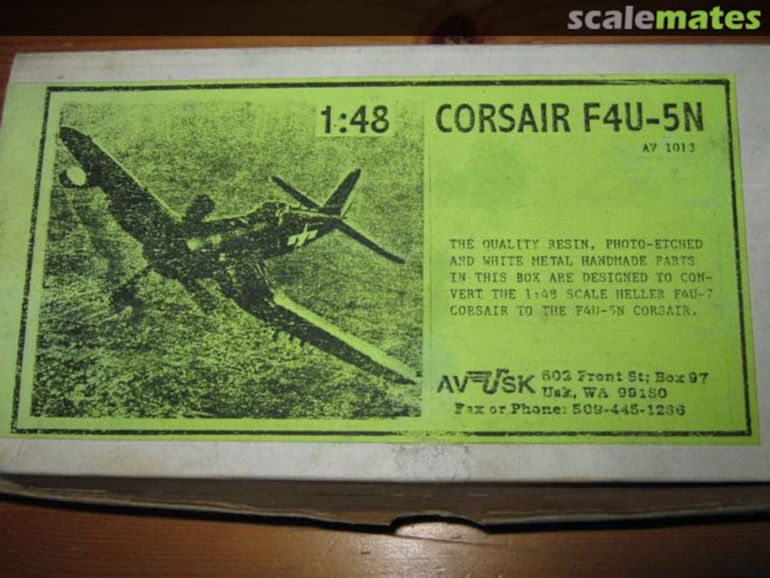 Boxart Corsair F4U-5N AV 1013 Aviation USK