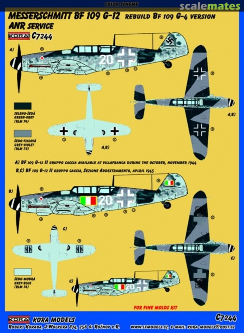 Boxart Messerschmitt Bf 109G-12 C7244 Kora Models