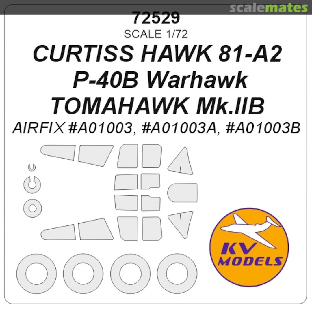 Boxart Curtis Hawk 81-A2 / P-40B Warhawk / Tomahawk Mk.IIb 72529 KV Models