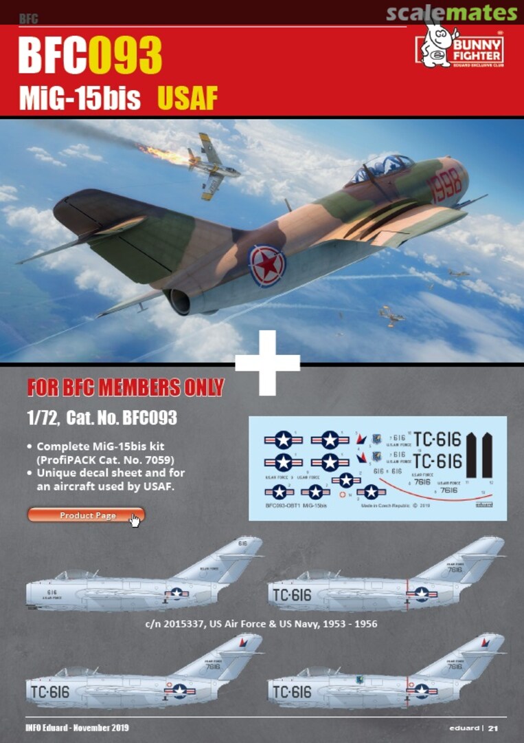 Boxart MiG-15bis USAF BFC093 Eduard