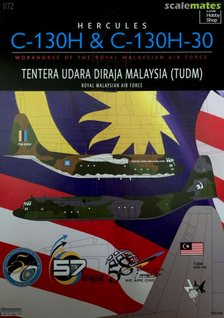 Boxart Hercules C-130H & C-130H-30 Tentera Udara Diraja Malaysia (TUDM) TSH72001 The Little Hobby Shop