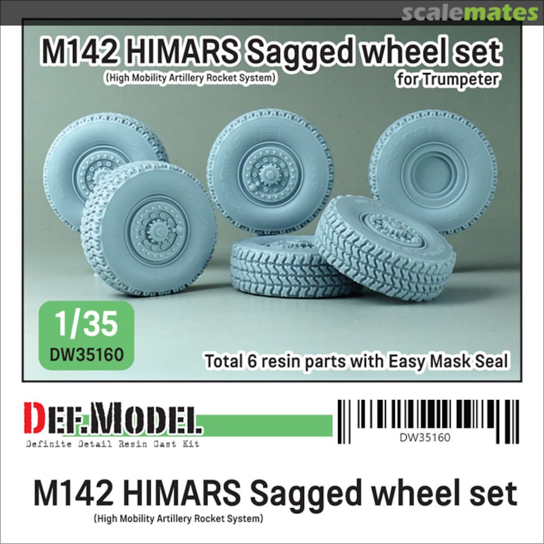 Boxart US M142 HIMARS Sagged wheel set (for Trumpeter) DW35160 Def.Model