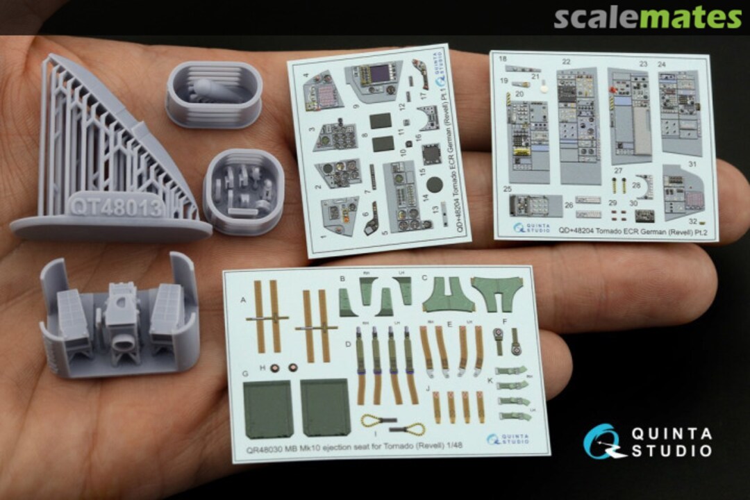 Contents Tornado ECR German version interior 3D decal (with 3D-printed resin parts) QD+48204 Quinta Studio