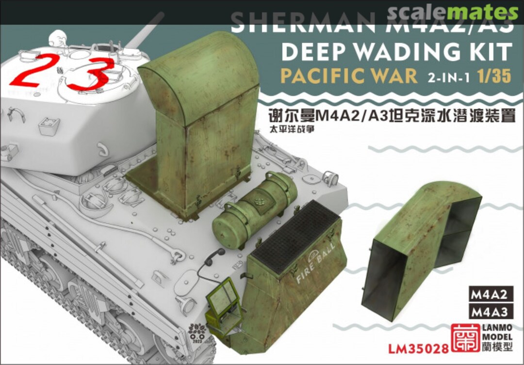 Boxart Sherman M4A2/A3 Deep Wading Kit LM35028 LANMO Model