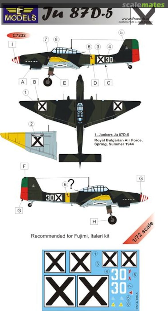 Boxart Junkers Ju 87D-5 Bulgaria C7232 LF Models