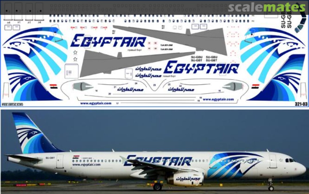 Boxart A321 Egyptair 321-03 Pas Decals