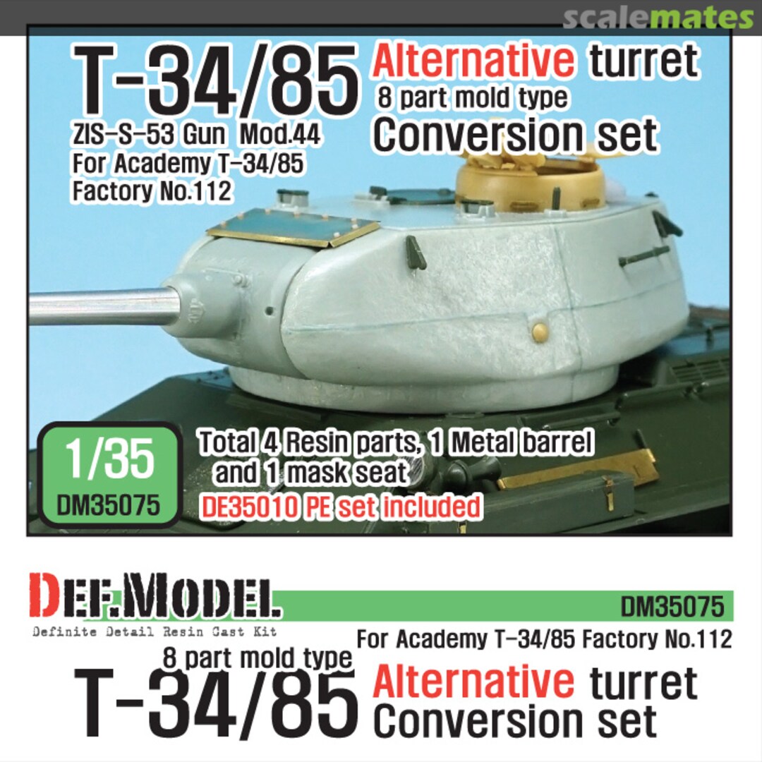 Boxart T-34/85 8-part Mold Alternative Turret Set DM35075 Def.Model