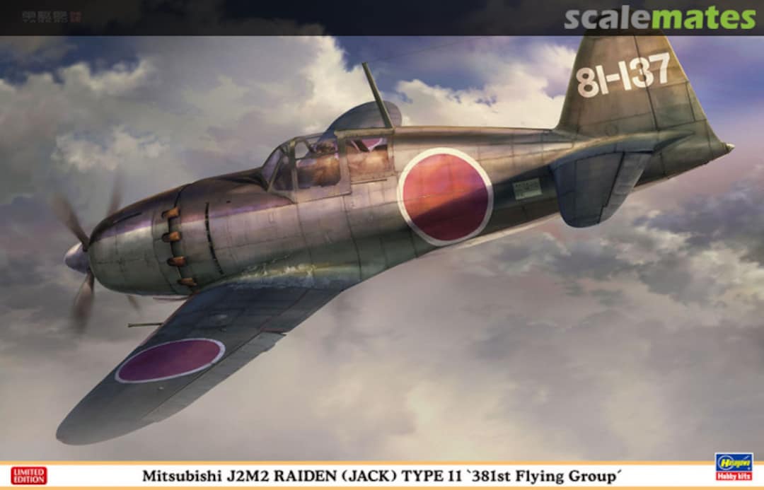 Boxart Mitsubishi J2M2 Raiden (Jack) Type 11 '381st Flying Group' 08253 Hasegawa