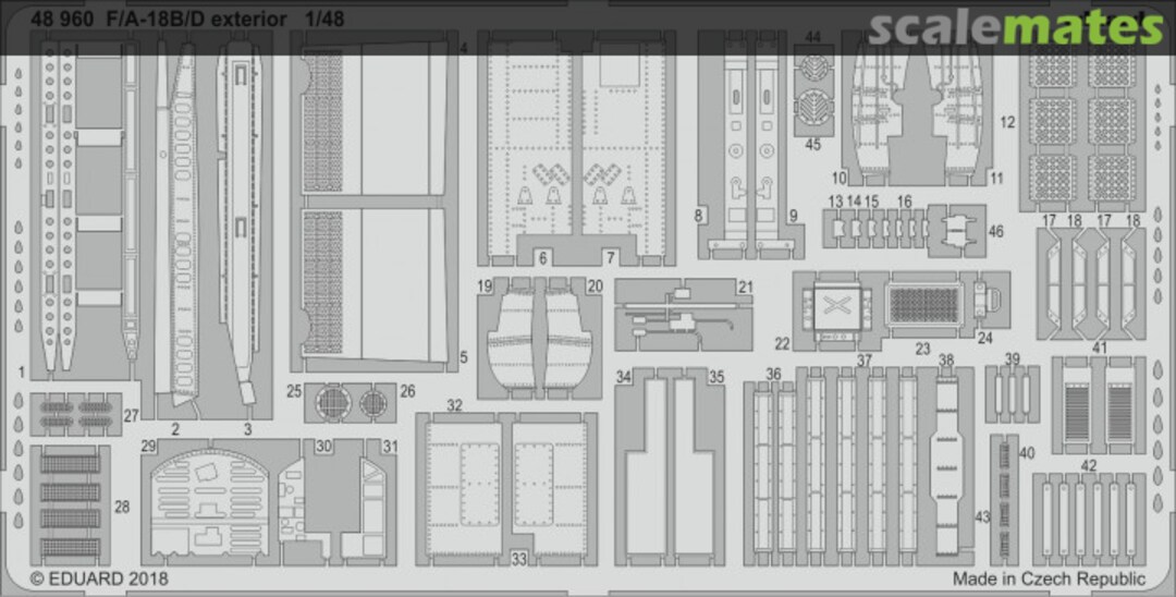 Boxart F/A-18B/D exterior 48960 Eduard