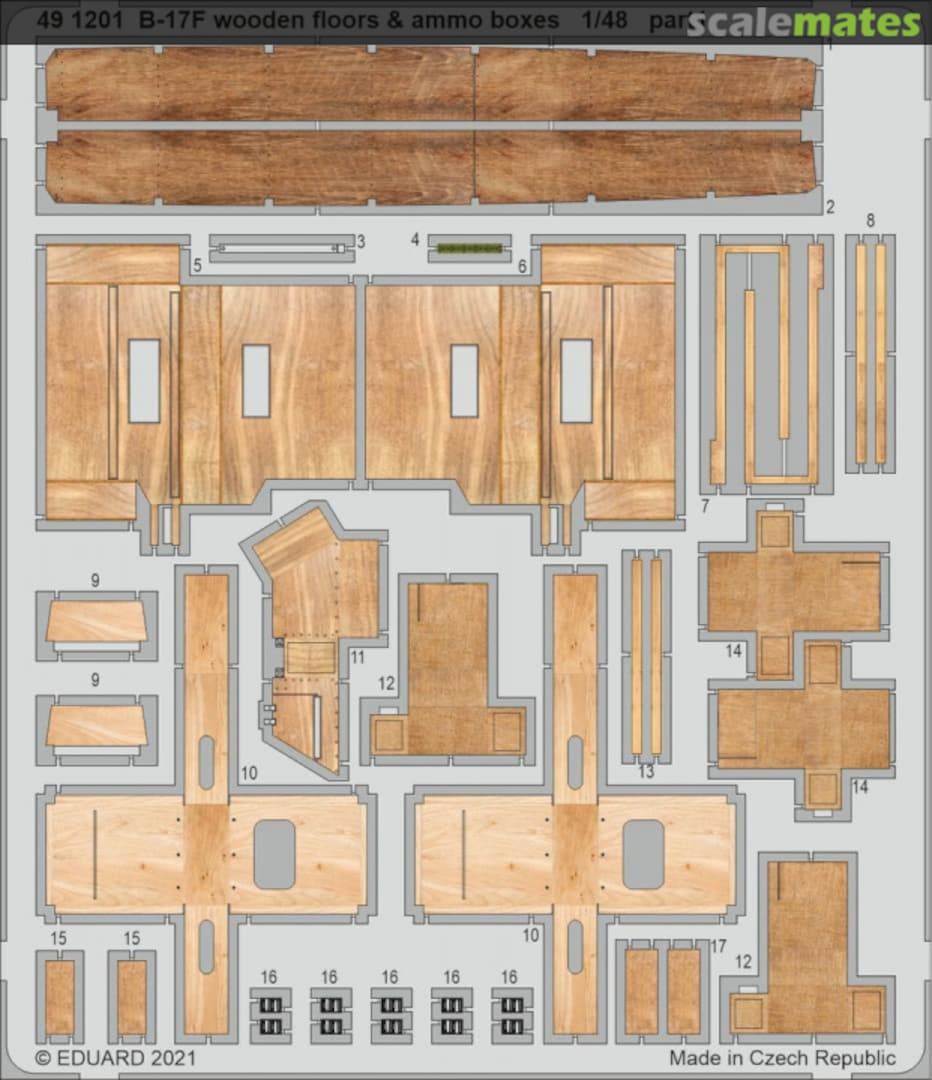 Boxart B-17F wooden floors & ammo boxes 491201 Eduard