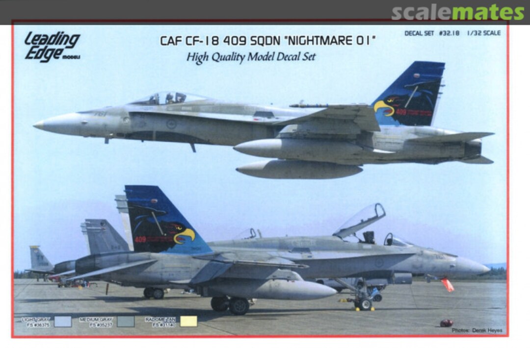 Boxart CAF CF-18 409 Sqdn "Nightmare 01" 32.18 Leading Edge