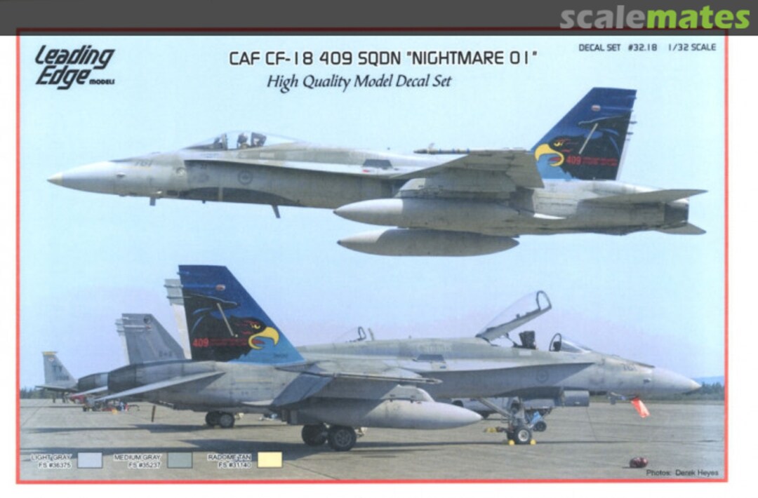 Boxart CAF CF-18 409 Sqdn "Nightmare 01" 32.60 Leading Edge