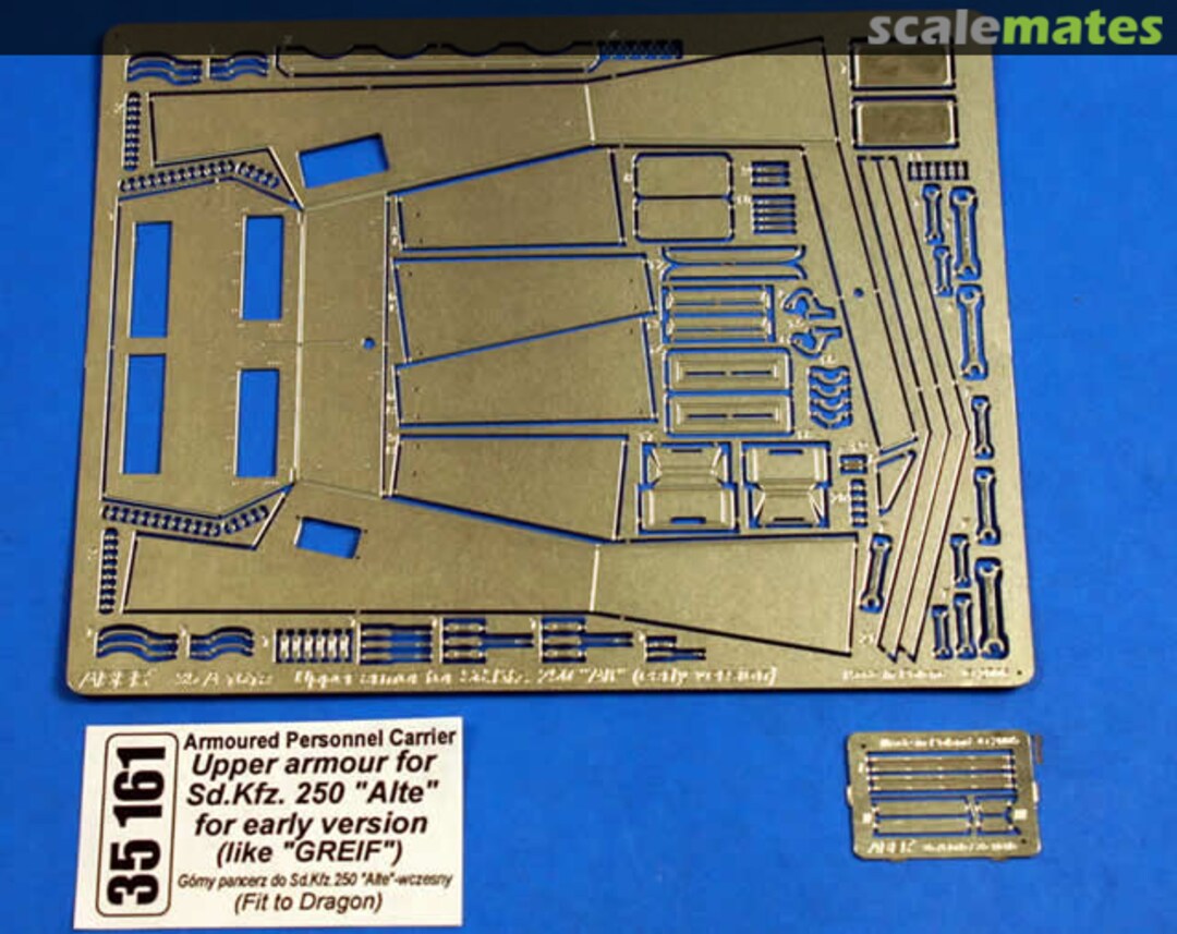 Boxart Upper armour for Sd.Kfz. 250 "Alte Art" for early version (like "GREIF") 35161 Aber