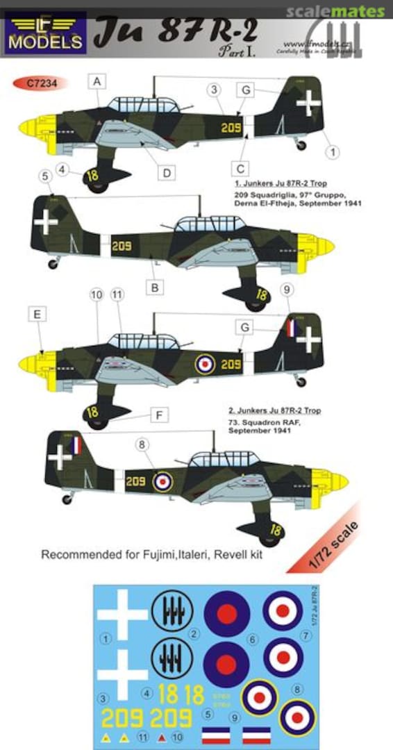 Boxart Junkers Ju 87R-2 Part I C7234 LF Models