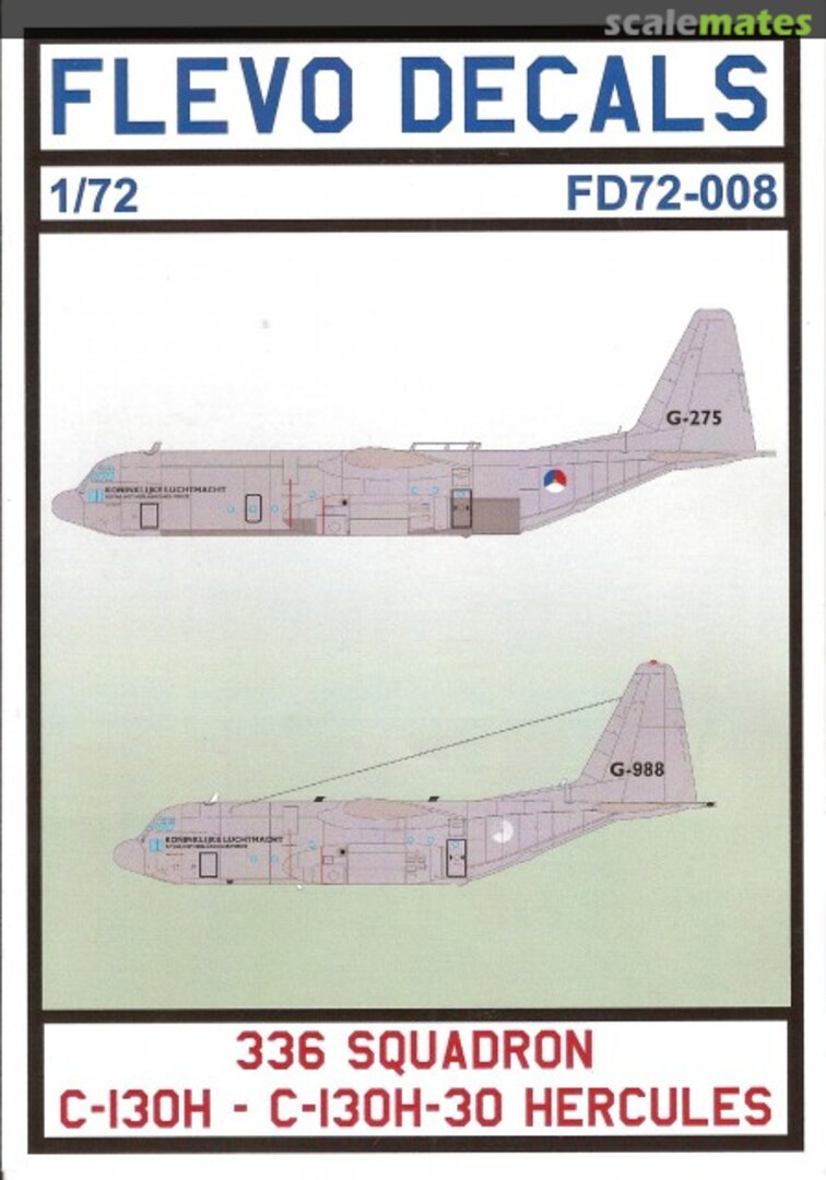 Boxart 336 Squadron, C-130H/C-130H-30 Hercules FD72-008 Flevo Decals