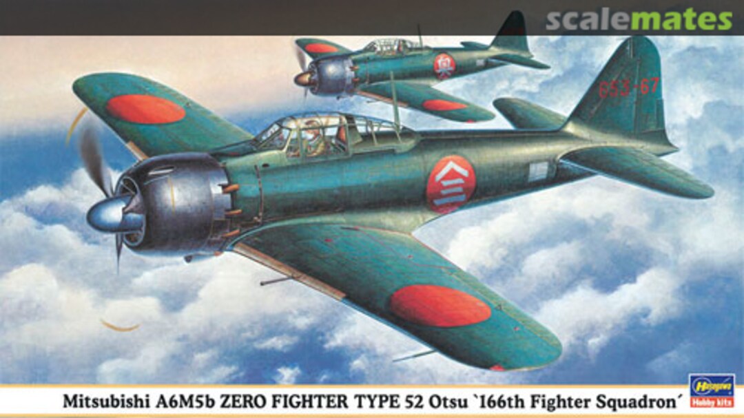 Boxart Mitsubishi A6M5b Zero Fighter Type 52 Otsu `166th Fighter Squadron´ 09428 Hasegawa