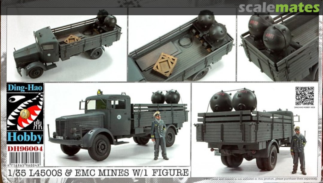 Boxart Büssing NAG L4500S & EMC Mines w/Figure DH96004 Ding-Hao Hobby