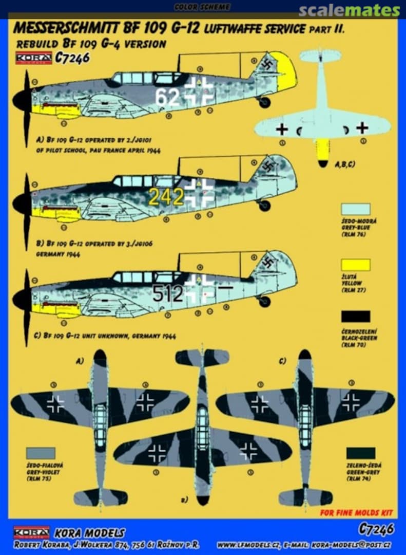 Boxart Messerschmitt Bf 109G-12 C7246 Kora Models