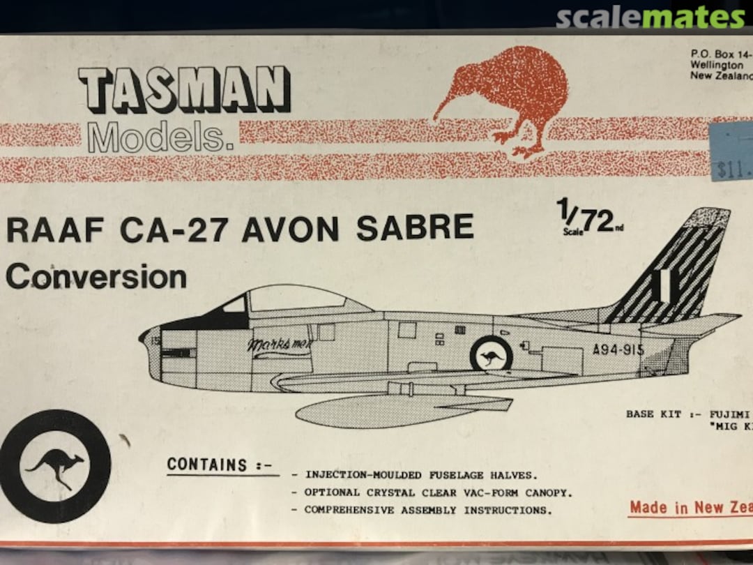 Boxart RAAF CA-27 Avon Sabre  Tasman Model Products