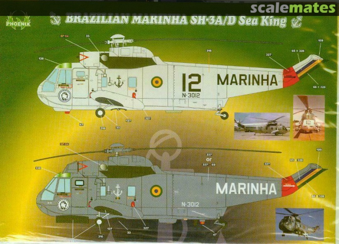 Boxart Brazilian Marinha SH-3A/D Sea King 48020 Phoenix Calcomanias