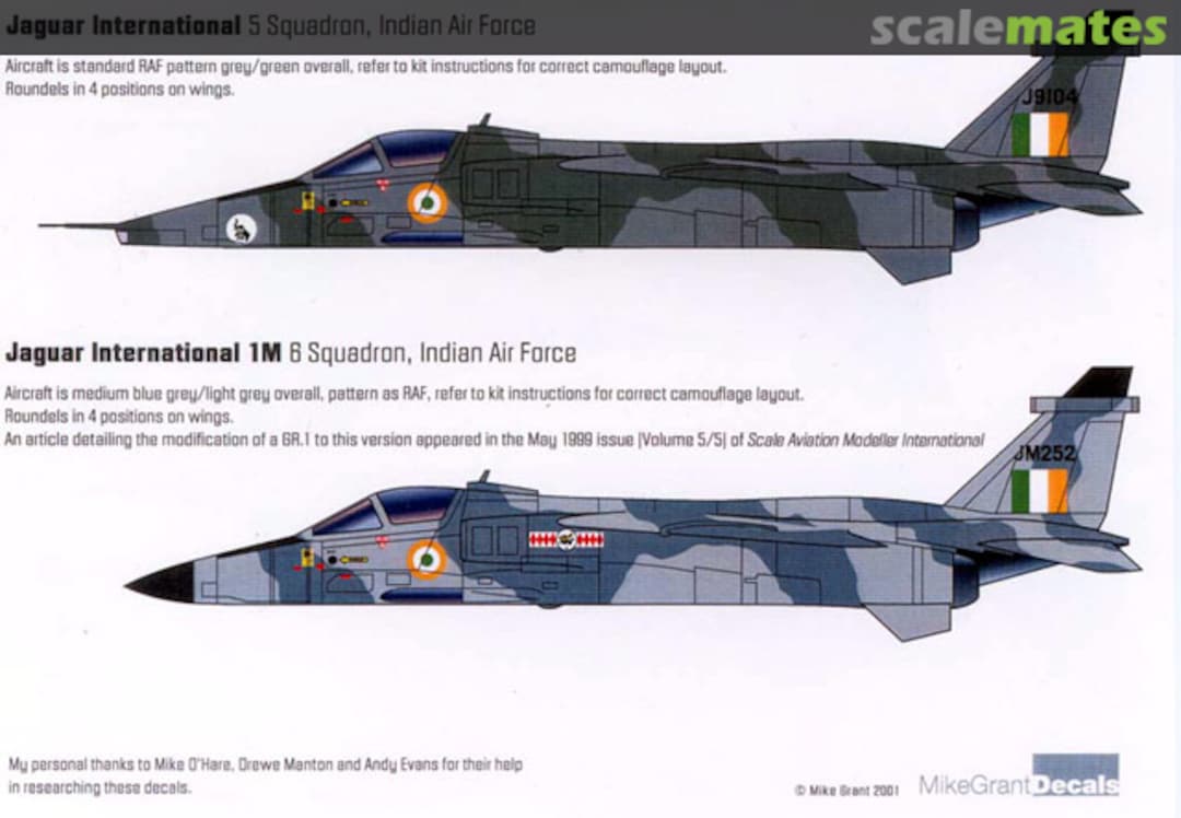 Contents Jaguar International  Mike Grant Decals