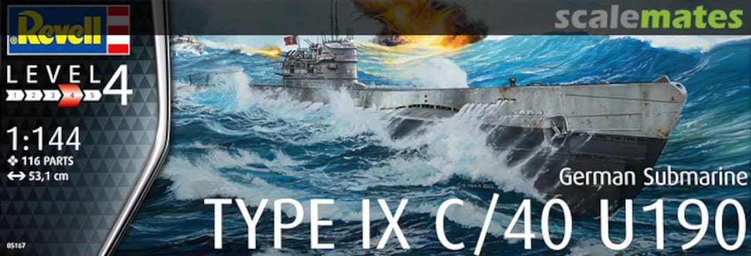 Boxart German Submarine Type IX C/40 U190 05167 Revell