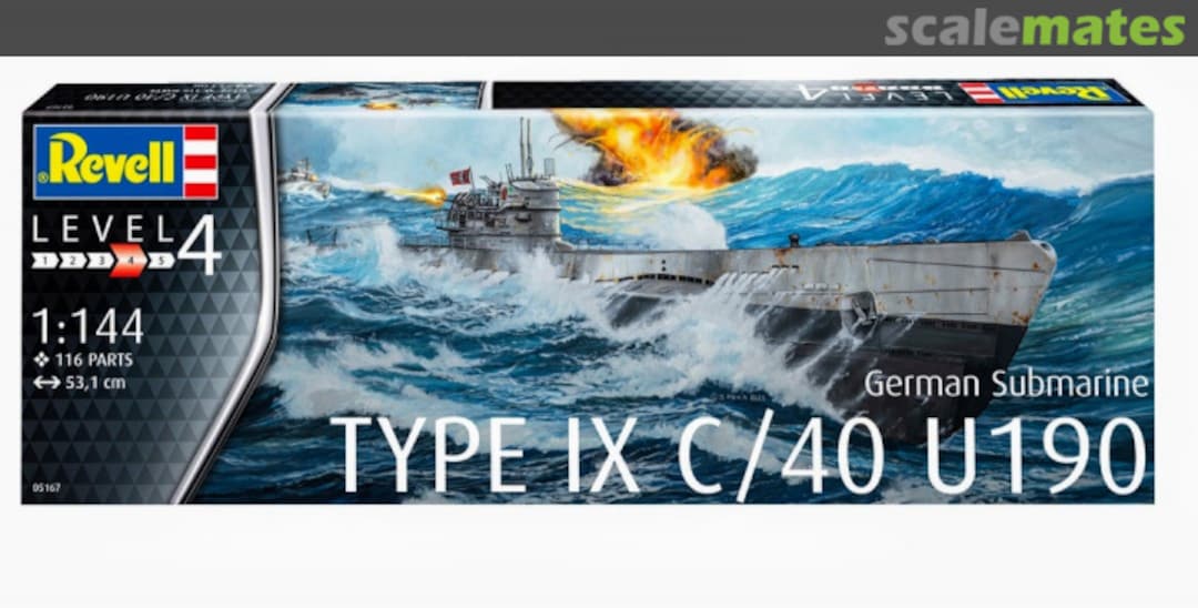 Boxart German Submarine Type IX C/40 05167 Revell