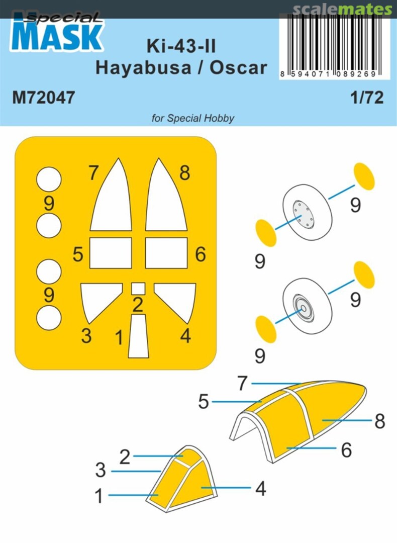 Boxart Ki-43-II Hayabusa / Oscar M72047 Special Mask