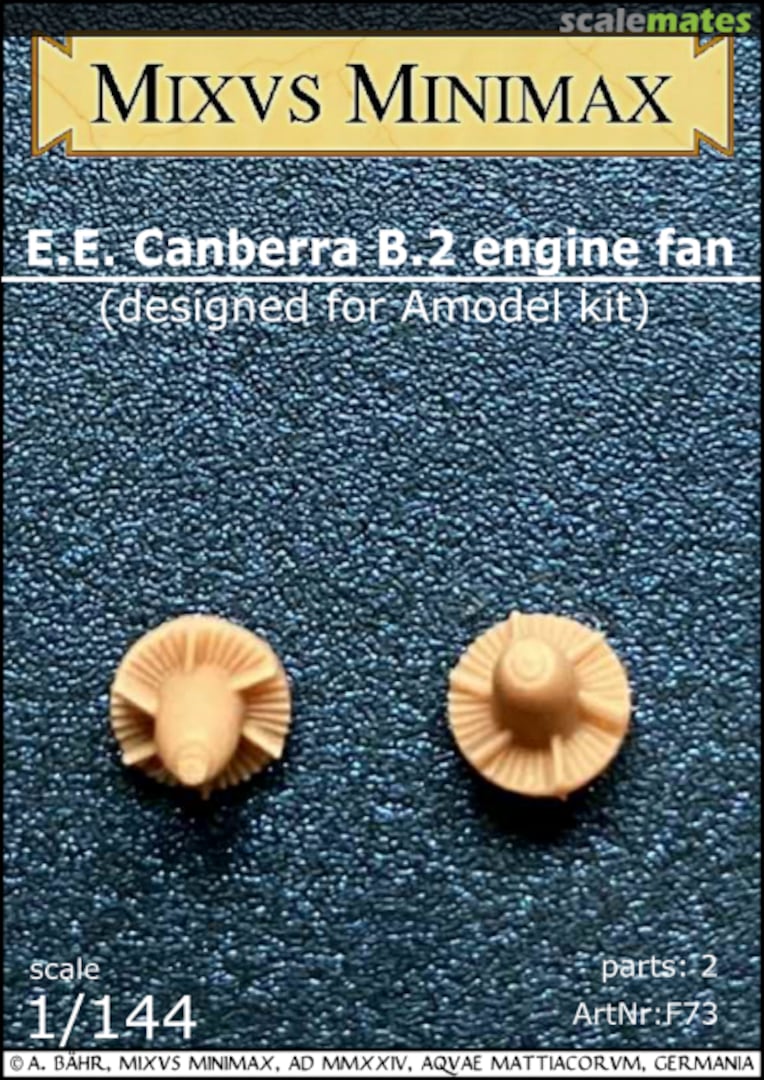 Boxart E.E. Canberra B.2 engine fan F73 Mixvs Minimax