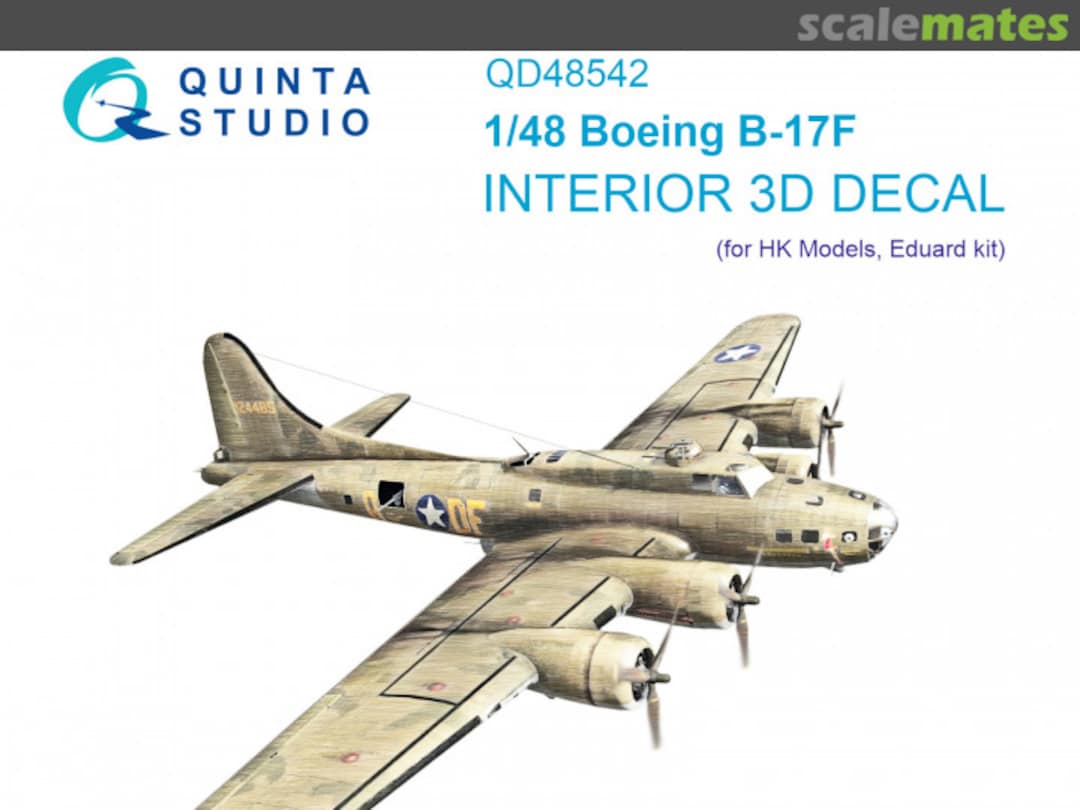 Boxart Boeing B-17F interior 3D decals QD48542 Quinta Studio