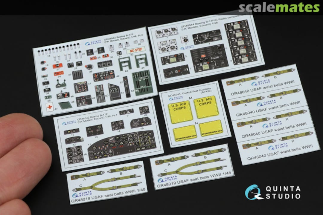 Contents Boeing B-17F interior 3D decals QD48542 Quinta Studio