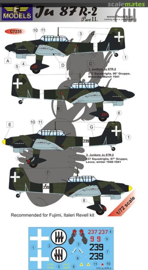 Boxart Junkers Ju 87R-2 Part II C7235 LF Models