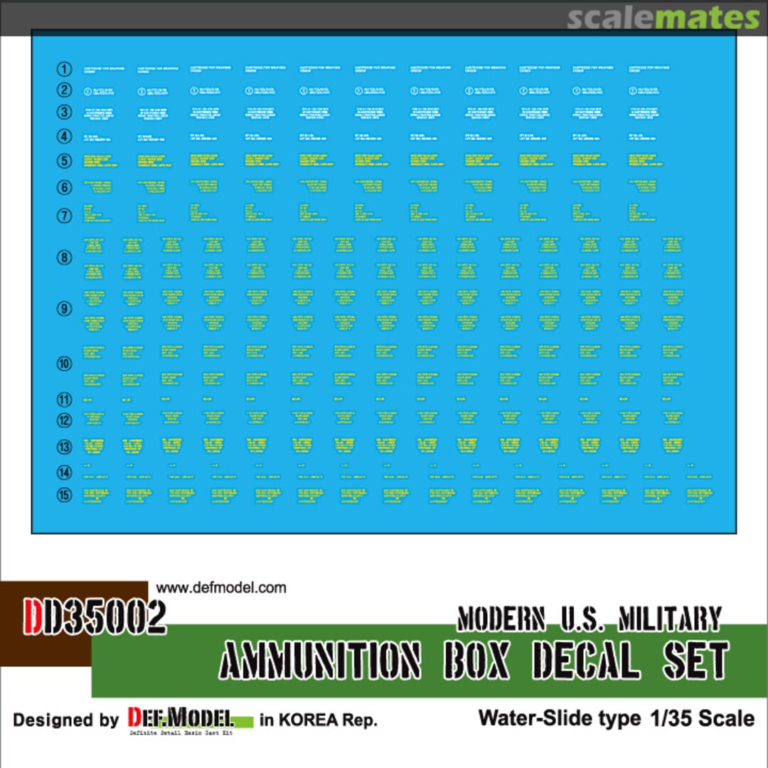 Boxart Modern US Military Ammunition Box Decal Set DD35002 Def.Model