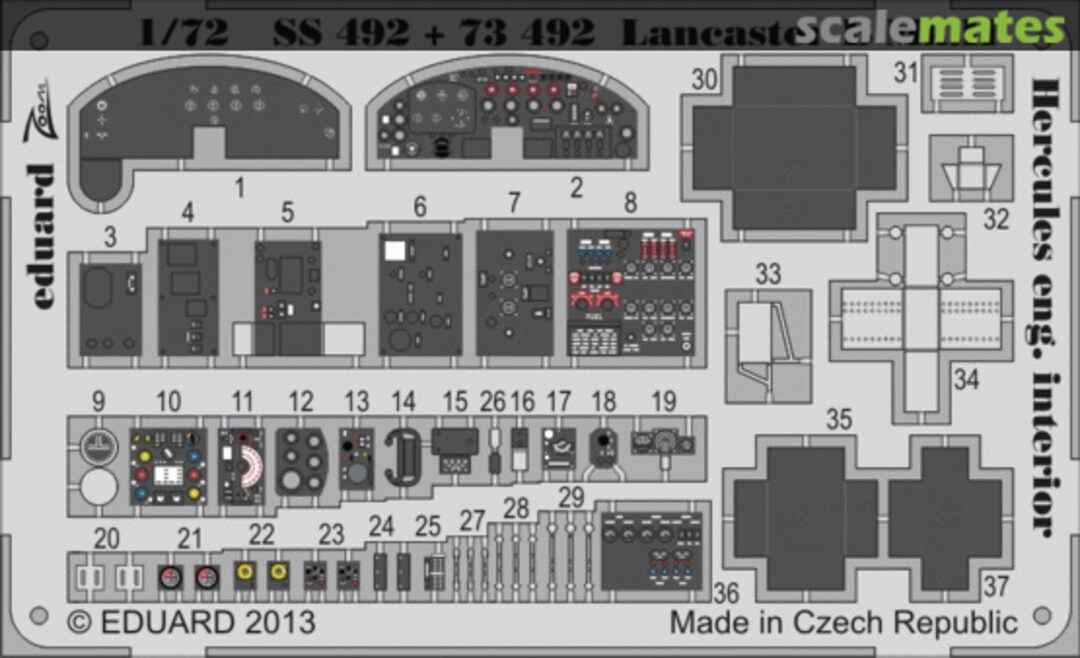 Boxart Lancaster B Mk.II interior S. A. SS492 Eduard