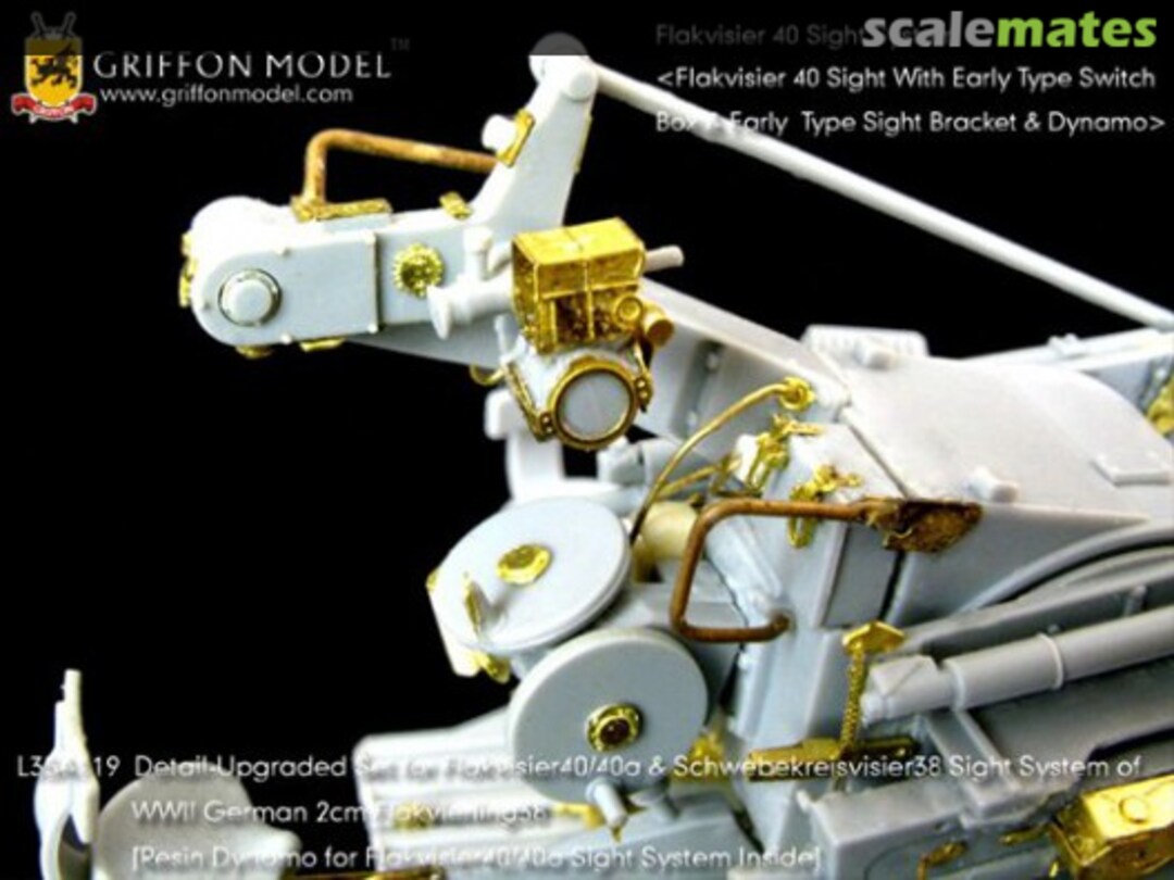 Boxart Sd.Kfz.7/1 2cm Flakvierling Flakvisier 40/40a & Schwebekreisvisi ~Dragon~ L35A119 Griffon Model