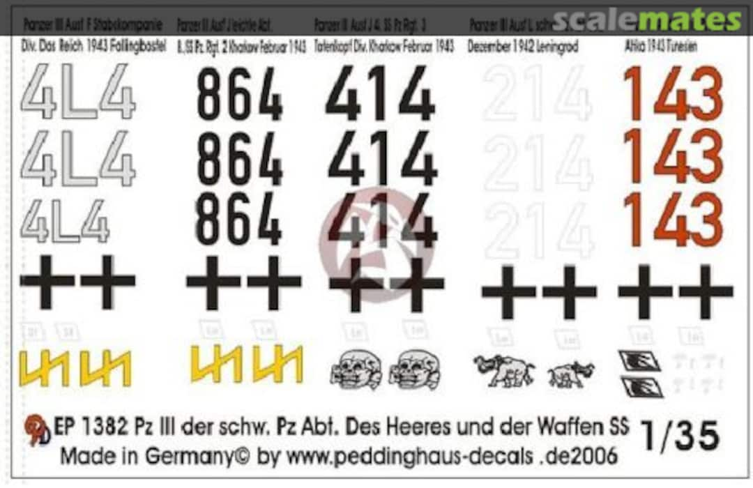 Boxart Panzer III Markings EP 1382 Peddinghaus-Decals