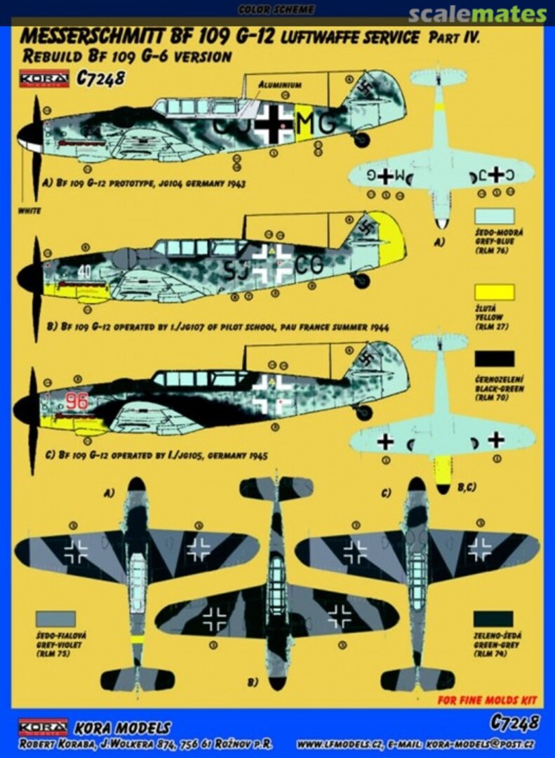 Boxart Messerschmitt Bf 109G-12 C7248 Kora Models