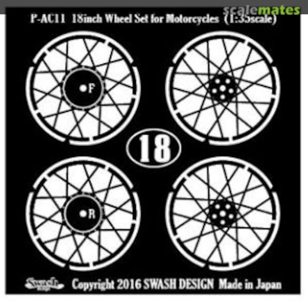 Boxart 16inch Wheel set for Motorcycles P-AC10 Swash Design