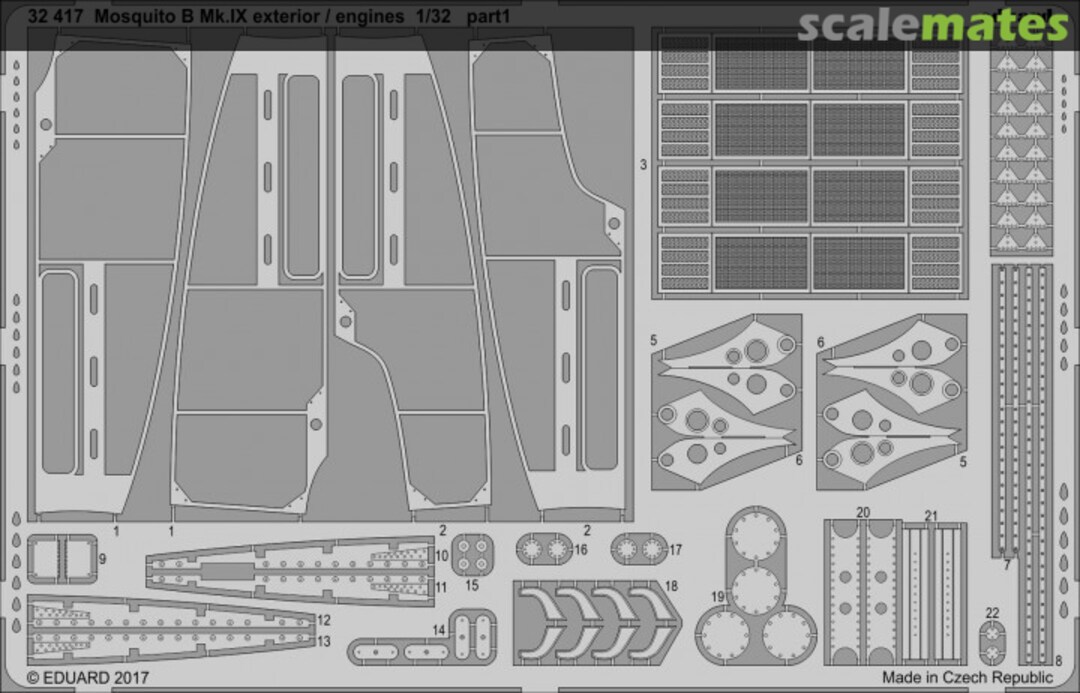 Boxart Mosquito B Mk.IX exterior / engines 32417 Eduard