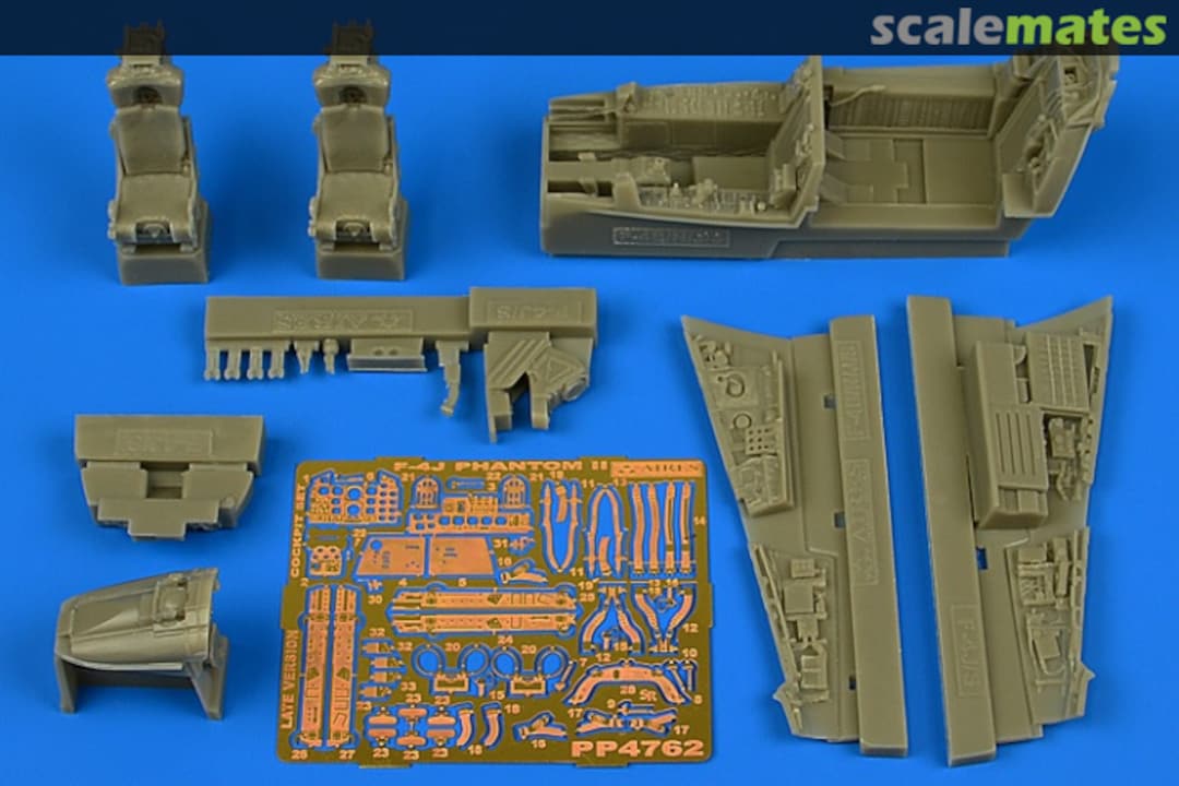 Boxart F-4J Phantom II (late v.) cockpit set 4762 Aires