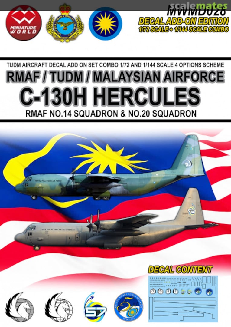 Boxart RMAF C-130H Hercules MWM028 MiniatureWorld Models