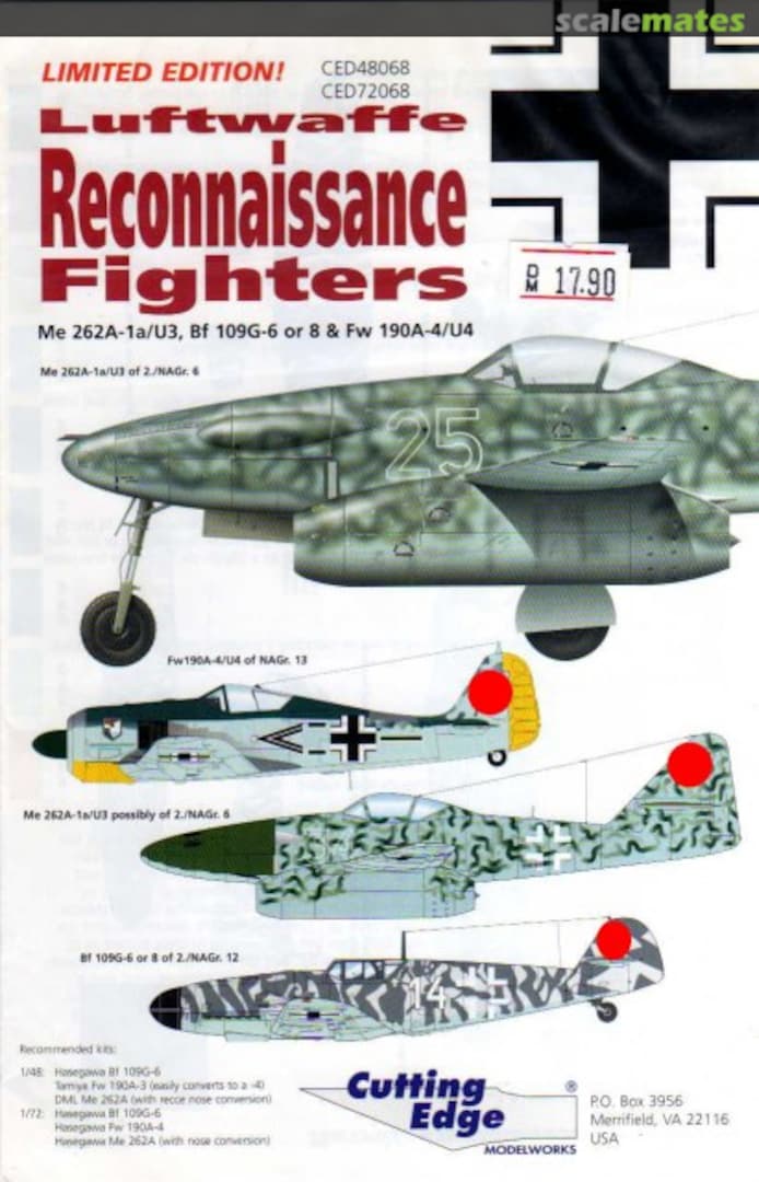 Boxart Luftwaffe Reconnaissance Fighters CED72068 Cutting Edge Modelworks