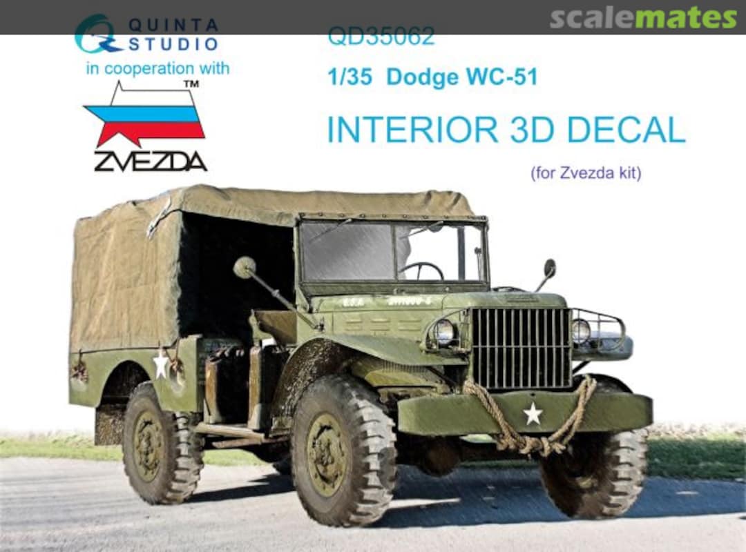 Boxart Dodge WC-51 interior 3D decals QD35062 Quinta Studio