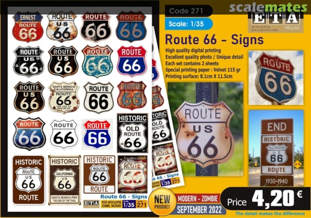 Boxart Route 66 - Signs 271 ETA Diorama Accessories