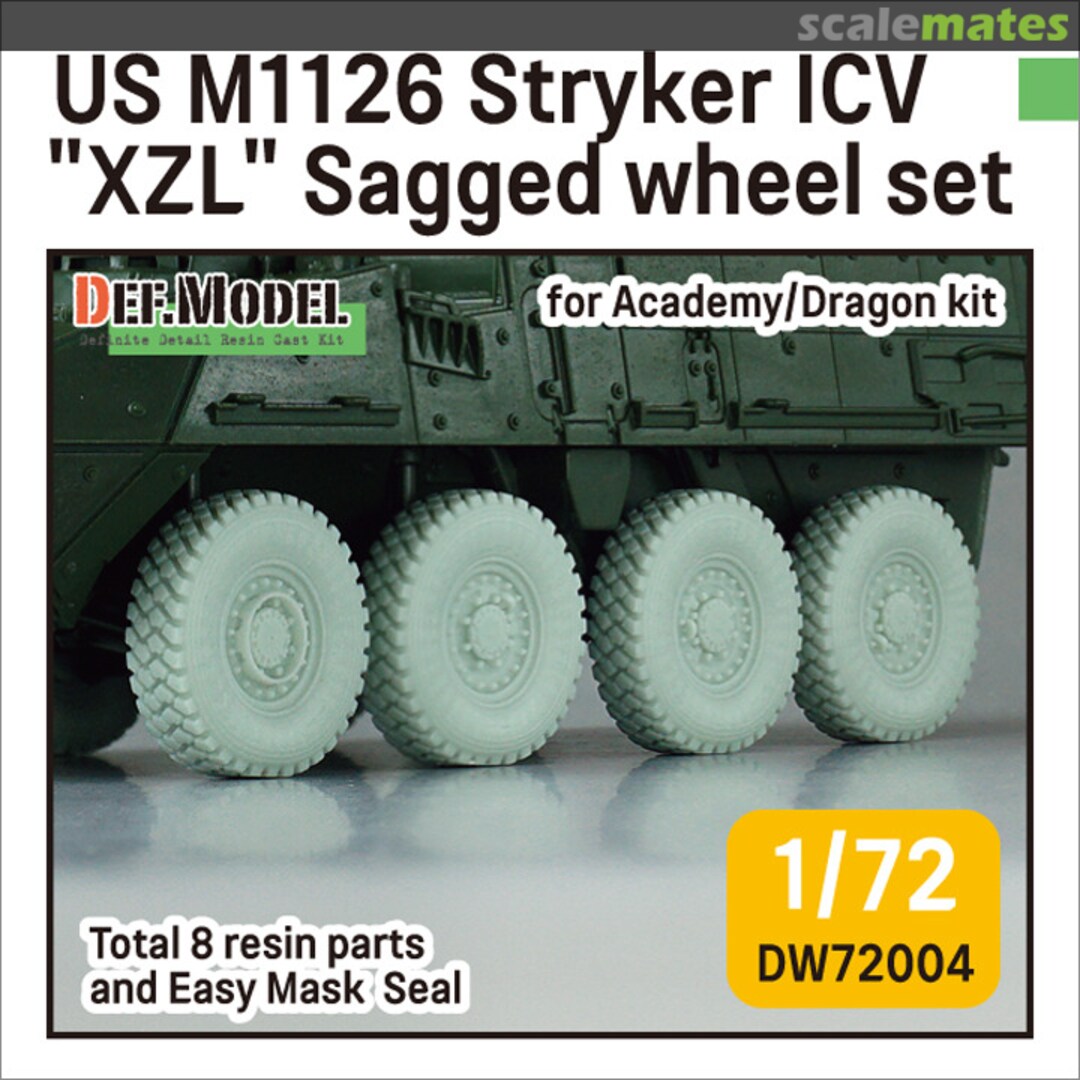 Boxart US M1126 Stryker ICV 'XZL' Sagged wheel set DW72004 Def.Model