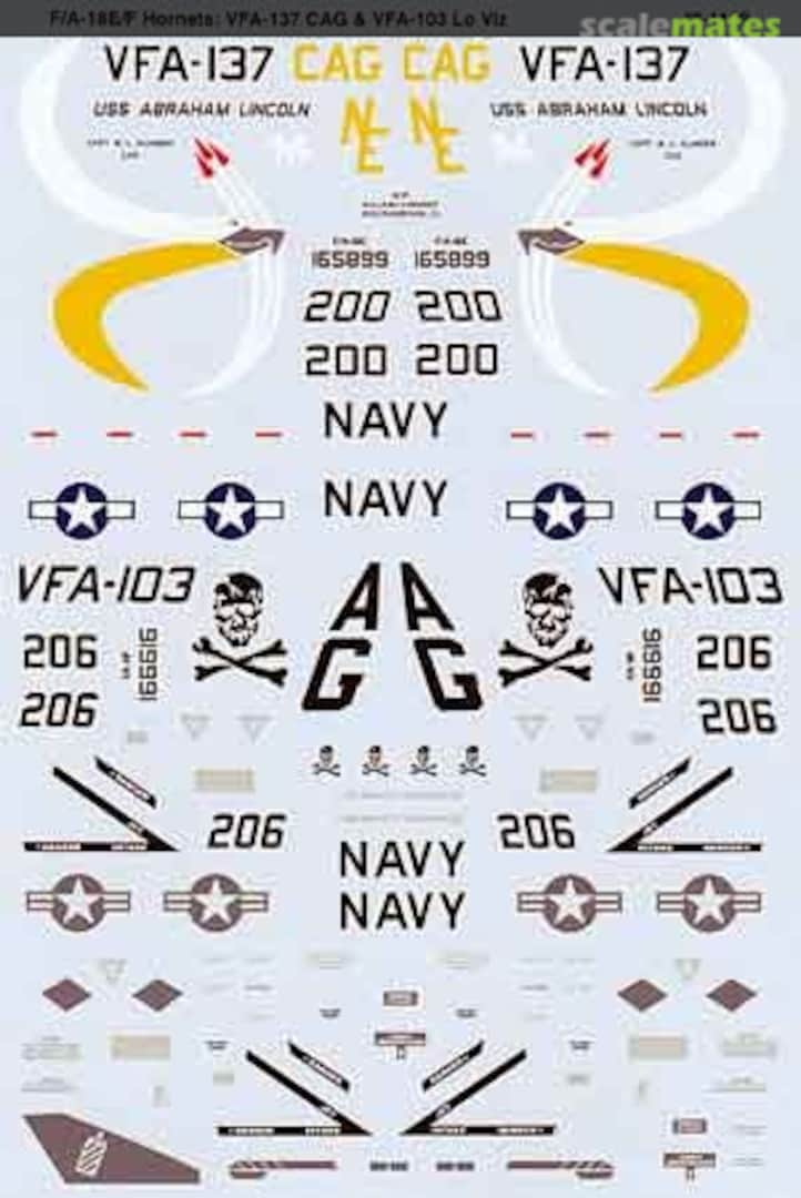 Boxart F/A-18E/F Hornets: VFA-137 CAG & VFA-103 Lo Viz 48-1159 Microscale