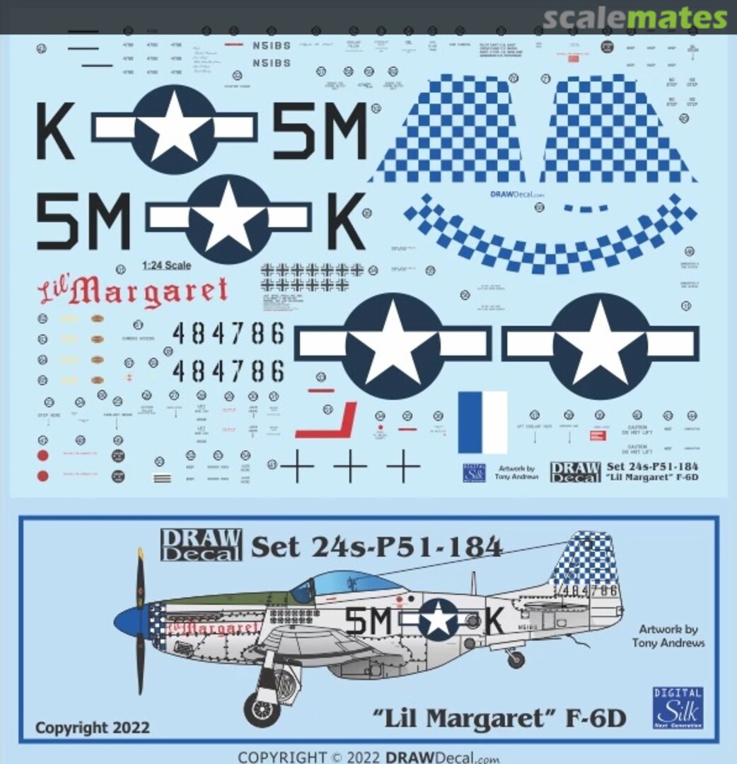 Boxart “Lil’ Margaret” F-6D 24-P51-184 Draw Decal