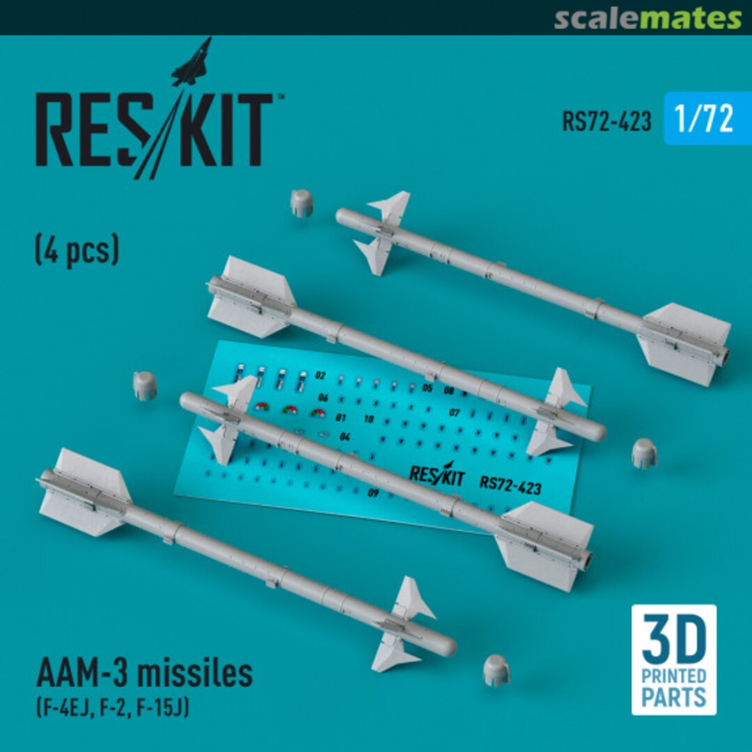 Boxart AAM-3 missiles RS72-0423 ResKit